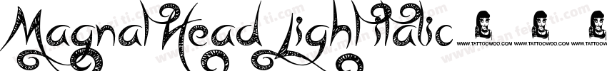 Magnat Head Light italic字体转换